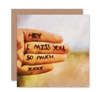 Artery8 Miss You Hand Kisses Friendship Friend Card Artery8 Multicolor
