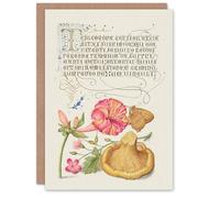 Artery8 Model Book of Calligraphy Art Card Flowers Mushroom and Butterfly