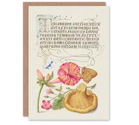 Artery8 Model Book of Calligraphy Art Card Flowers Mushroom and Butterfly