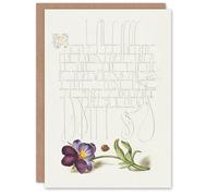 Artery8 Model Book of Calligraphy Art Card Ladybird and Wild Pansy