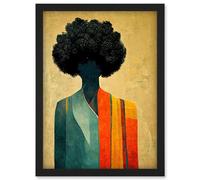 Artery8 Modern Abstract African Tribal Art Wall Art Print - A4 Size