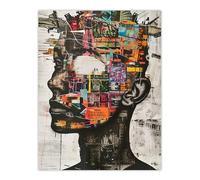 Artery8 Modern Art Punk Portrait Collage Bold Statement Living Room Extra Large XL Wall Art Poster Print