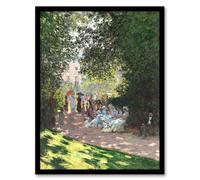 Artery8 Monceau Park in the Afternoon Framed Wall Art Print A4 Artwork By Claude Monet : Warm Landscape Artwork Ideal For Hallway Lounge Or Reading Corner Peaceful Composition
