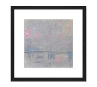 Artery8 Monet Claude Charing Cross Bridge Crossed 8X8 Inch Square Wooden Framed Wall Art Print Picture with Mount in Black Artery8 Black