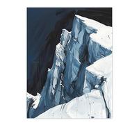 Artery8 Mont Blanc Mountain Dramatic Landscape Hiking Living Room Large Wall Art Poster Print Thick Paper 18X24 Inch