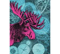 Artery8 Moose Clocks Steampunk Large Wall Art Poster Print Thick Paper 18X24 Inch