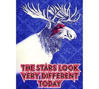 Artery8 Moose Stardust Upcycle Style Wallpaper Art Print Canvas Premium Wall Decor Poster Mural