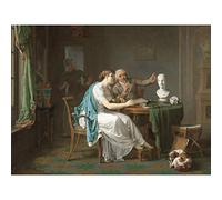 Artery8 Moritz The Drawing Lesson Premium Wall Art Canvas Print 18X24 Inch