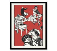 Artery8 Moriz Jung Apachen Dancers Apachentanze Painting Framed Wall Art Print A4