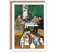 Artery8 Moriz Jung Art Card At the Heuriger Tavern Painting