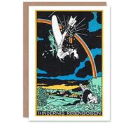 Artery8 Moriz Jung Art Card Rainbow Obstacle Plane Crash Painting