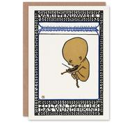 Artery8 Moriz Jung Art Card Zoltan Toeroek Violin Child Prodigy in White Artery8 White