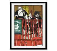 Artery8 Moriz Jung Salon Orchestra Meier Musicians Caricature Framed Wall Art Print A4