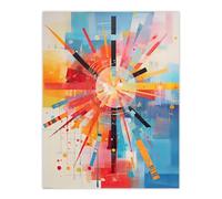 Artery8 Morning Sun Colourful Abstract Geometric Extra Large XL Wall Art Poster Print