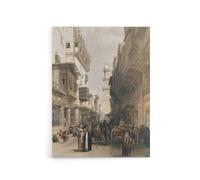 Artery8 Mosque El Mooristan Cairo D. Roberts Vintage Canvas Wall Art in Brown | Size: W18" x H24" Artery8 Brown W18" x H24"