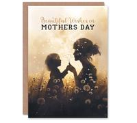 Artery8 Mother's Day Greeting Card Beautiful Wishes Dandelion Toddler Sunlight For Mum