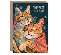 Artery8 Mother's Day Greeting Card Best Cat Mum Ginger Tabby From the Cat Lover For Mum