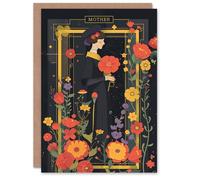 Artery8 Mother's Day Greeting Card Floral Art Deco Modern Elegant For Mum