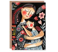 Artery8 Mother's Day Greeting Card No Words Blank Mum Daughter Hug For Mum