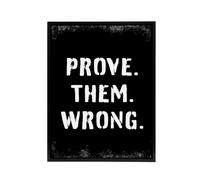 Artery8 Motivational Quote Prove Them Wrong Framed Canvas Wall Art Print in Black | Size: W24" x H32" Artery8 Black W24" x H32"