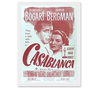 Artery8 Movie Film Casablanca Bogart Bergman Classic Cult Artwork Framed A3 Wall Art Print