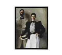 Artery8 Mr & Mrs Stokes Portrait Sargent Framed Canvas Wall Art Print | Size: W24" x H32" Artery8 Multicolor W24" x H32"