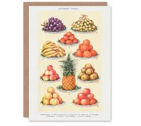 Artery8 Mrs Beeton Household Management Art Card Summer Dessert Fruit