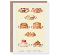 Artery8 Mrs Beeton Household Management Art Card Sweets and Gateaux