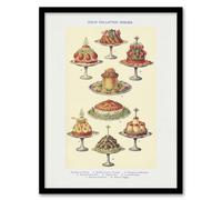 Artery8 Mrs Beeton Household Management Cold Collation Dishes Framed Art Print in Yellow | Size: A3 Artery8 Yellow A3