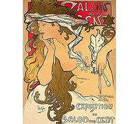 Artery8 Mucha Salon des Cent Art Nouveau Unframed Wall Art Print Poster Home Decor Premium