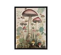 Artery8 Mushroom Fungi Botanical Kitchen Decor Framed Canvas Wall Art Print | Size: W18" x H24" Artery8 Multicolor W18" x H24"