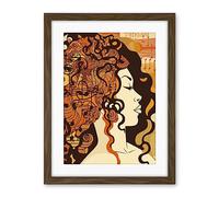 Artery8 Music Festival Retro Illustration Boho Poster Artwork Framed Wall Art Print 18X24 Inch