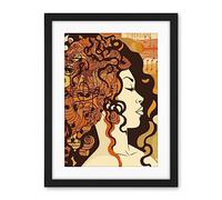 Artery8 Music Festival Retro Illustration Boho Poster Artwork Framed Wall Art Print 18X24 Inch