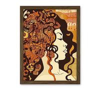 Artery8 Music Festival Retro Illustration Boho Poster Artwork Framed Wall Art Print 18X24 Inch