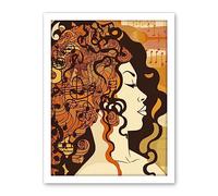 Artery8 Music Festival Retro Illustration Boho Poster Artwork Framed Wall Art Print 18X24 Inch