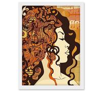 Artery8 Music Festival Retro Illustration Boho Poster Artwork Framed Wall Art Print A4