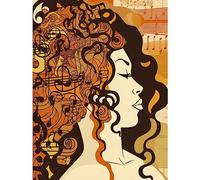 Artery8 Music Festival Retro Illustration Boho Poster Large Wall Art Poster Print Thick Paper 18X24 Inch
