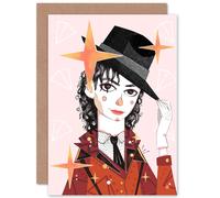 Artery8 Musical Icon Prince Pop MJ Art Blank Just to Say Card Artery8 Multicolor