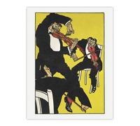 Artery8 Musicians Between 3 & 4 in the Morning Jung Wall Art Poster Print in Yellow | Size: W24" x H32" Artery8 Yellow W24" x H32"