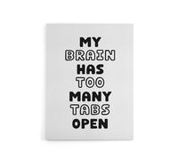 Artery8 My Brain Has Too Many Tabs Open Funny Overthinker Canvas Art Print in White | Size: W12" x H16" Artery8 White W12" x H16"