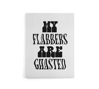 Artery8 My Flabbers Are Ghasted Black & White Funny Canvas Wall Art Print | Size: W12" x H16" Artery8 White W12" x H16"