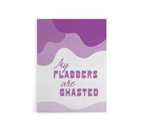 Artery8 My Flabbers Are Ghasted Purple Word Play Funny Canvas Wall Art Print | Size: W24" x H32" Artery8 Purple W24" x H32"