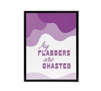 Artery8 My Flabbers Are Ghasted Purple Word Play Funny Framed Canvas Art Print | Size: W24" x H32" Artery8 Purple W24" x H32"