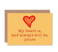 Artery8 My Heart Always Yours Love Valentines Day Card Artery8 Multicolor