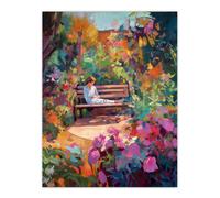 Artery8 My Time By Anna Lane Floral Garden Relaxation Flowers Extra Large XL Wall Art Poster Print | Size: W24" x H32" Artery8 Multicolor W24" x H32"