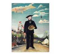 Artery8 Myself Portrait Landscape Rousseau Vintage Wall Art Print Poster | Size: W12" x H16" Artery8 Multicolor W12" x H16"