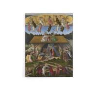 Artery8 Mystic Nativity Painting Botticelli Vintage Canvas Wall Art in Green | Size: W12" x H16" Artery8 Green W12" x H16"