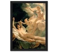 Artery8 Mythology Greek Guerin Morpheus Iris A4 Artwork Framed Wall Art Print in Black Artery8 Black