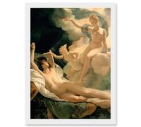 Mythology Greek Guerin Morpheus Iris A4 Artwork Framed Wall Art Print Artery8 White One Size