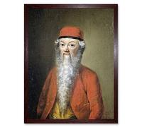 Artery8 Naive General Portrait Jean-Etienne Liotard Age 54 Art Print Framed Poster Wall Decor 12x16 inch